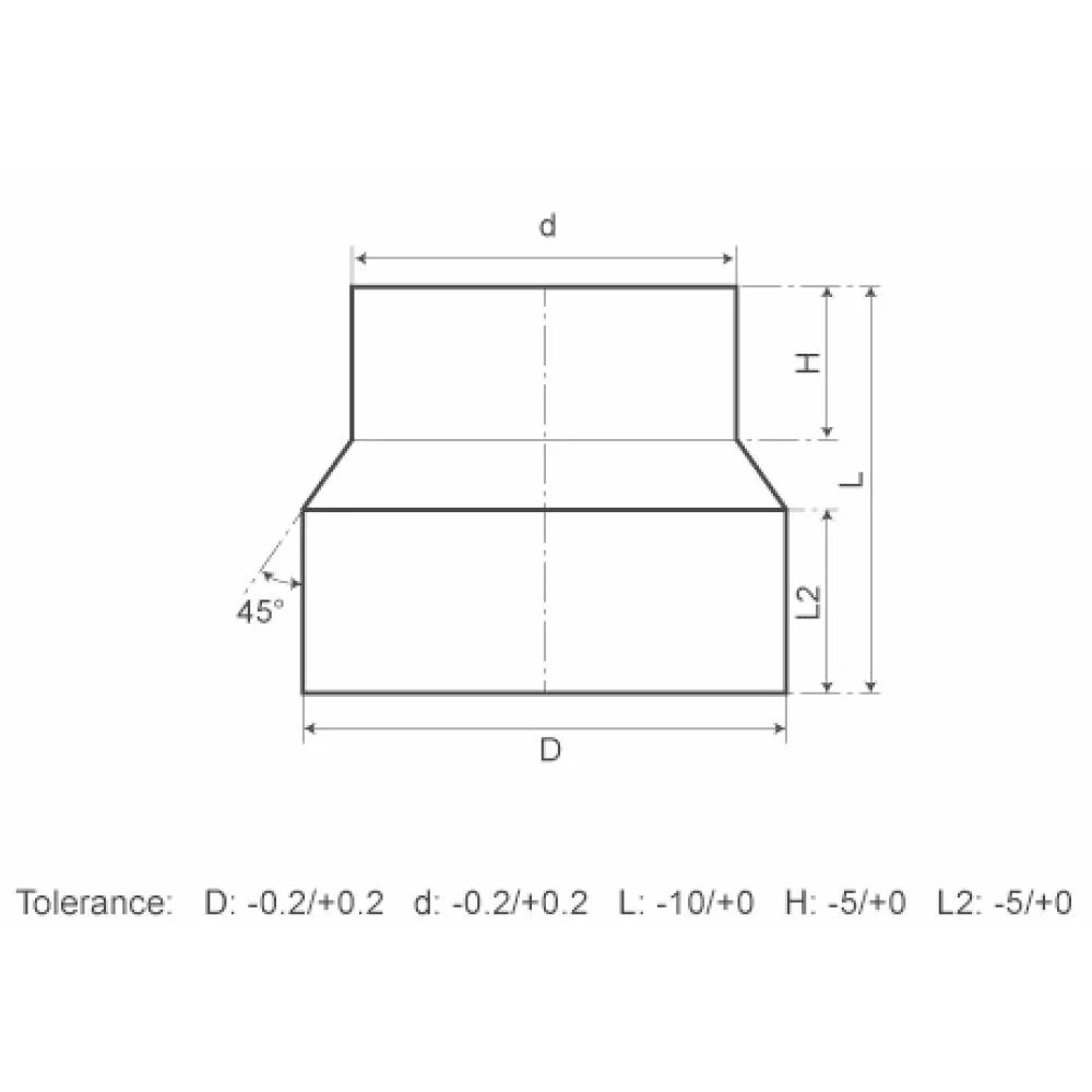 Wholesale Factory Price HVAC Ventilation System Ducting RC Reducer Connector Stainless Steel Air Duct Spiral Fitting Reducer