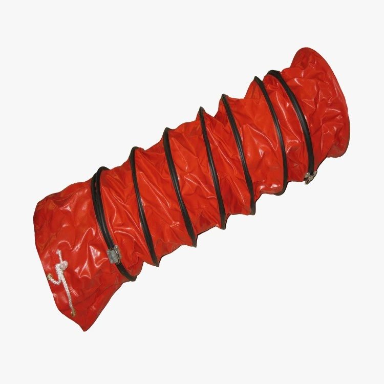 Spiral Red Color Laminated PVC Flex Vent Duct Without Leakage