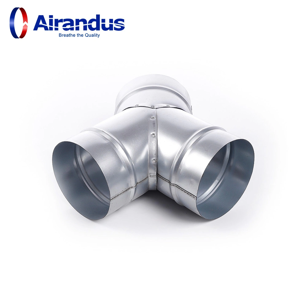 Factory Price Ventilation Air Duct 45 Degree Y Branch Duct Spiral Duct Y Piece for HVAC