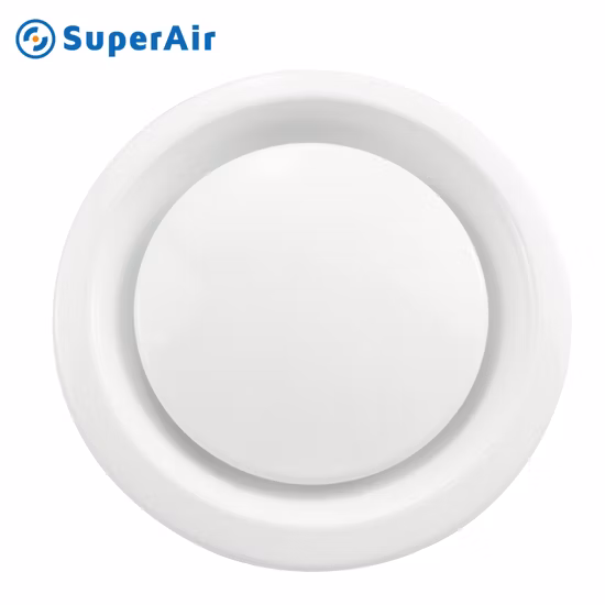 換気グリル、丸鋼製空気分配ディスク、金属製空気供給バルブ